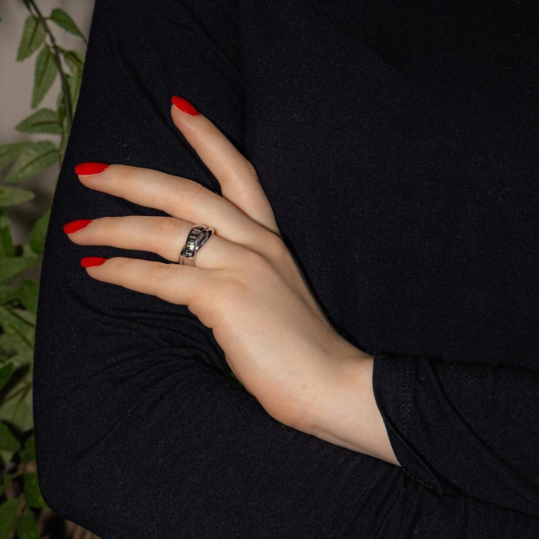 Bague Alliance CARTIER "Trinity" en or blanc - Castafiore