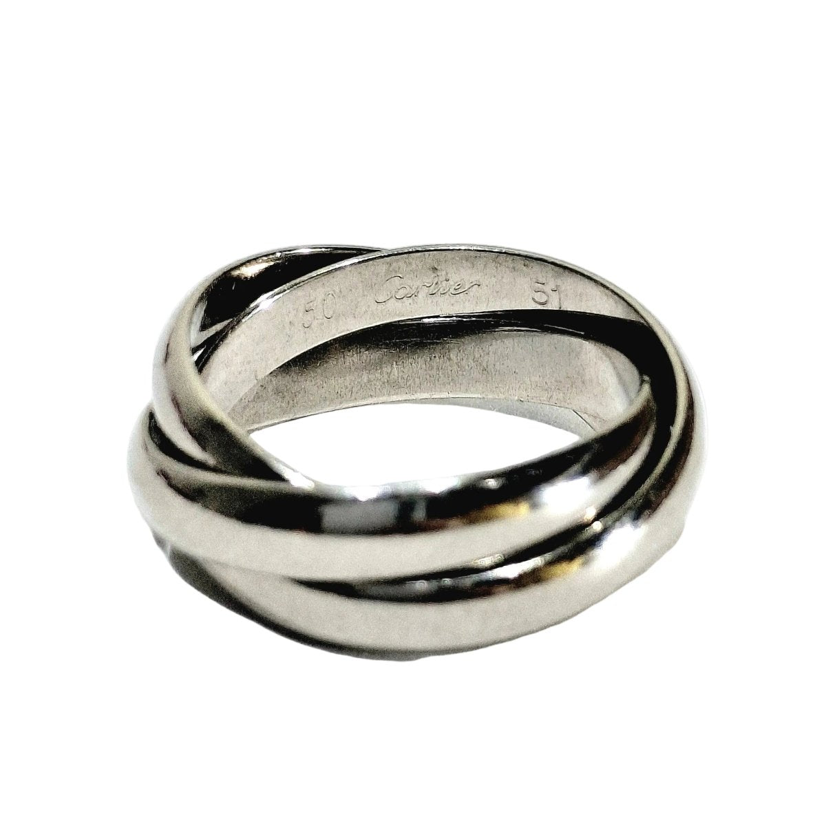 Bague Alliance CARTIER "Trinity" en or blanc - Castafiore