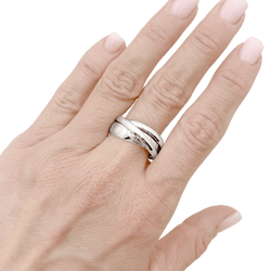 Bague Alliance CARTIER "Trinity" en or blanc - Castafiore