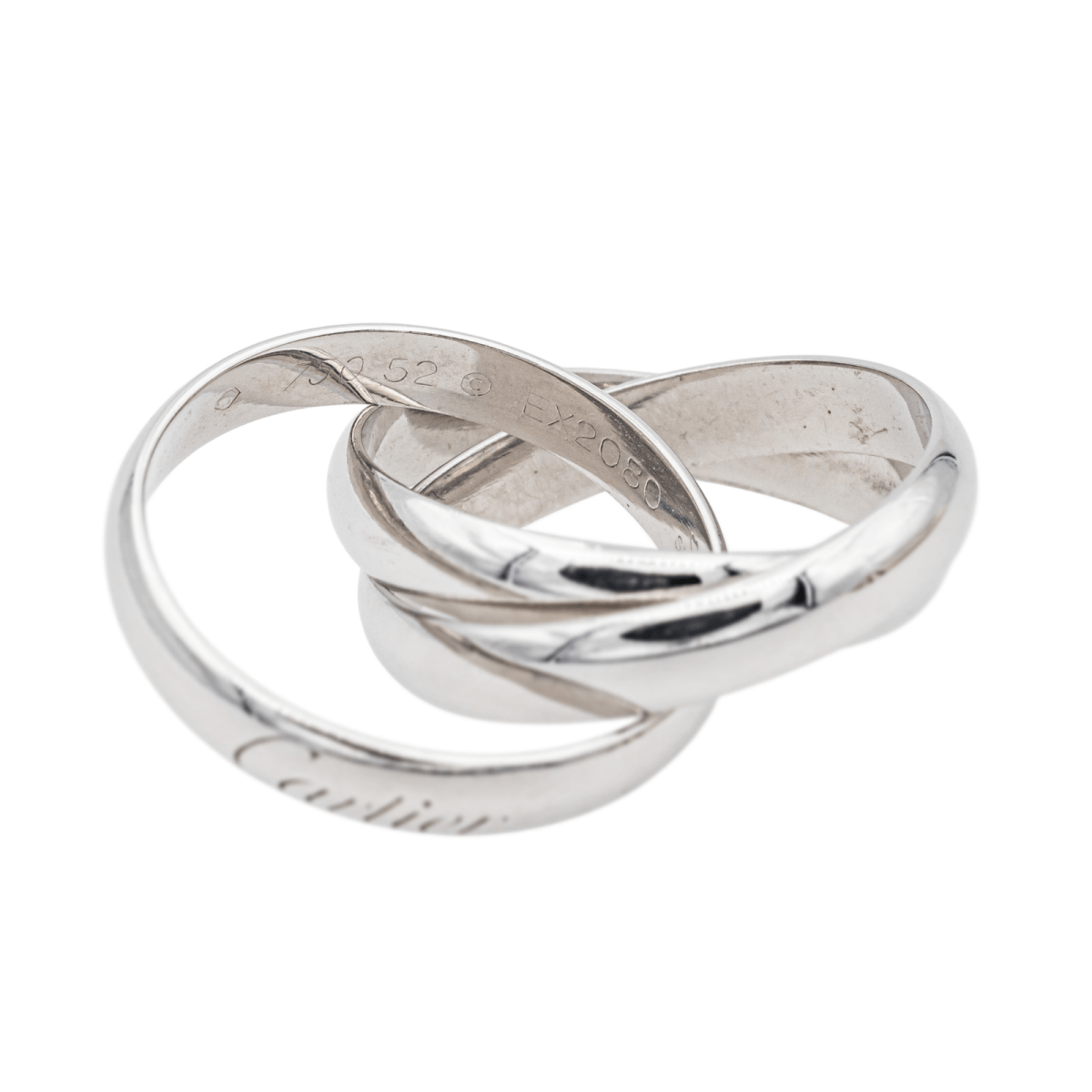 Bague Alliance CARTIER "Trinity" en or blanc - Castafiore