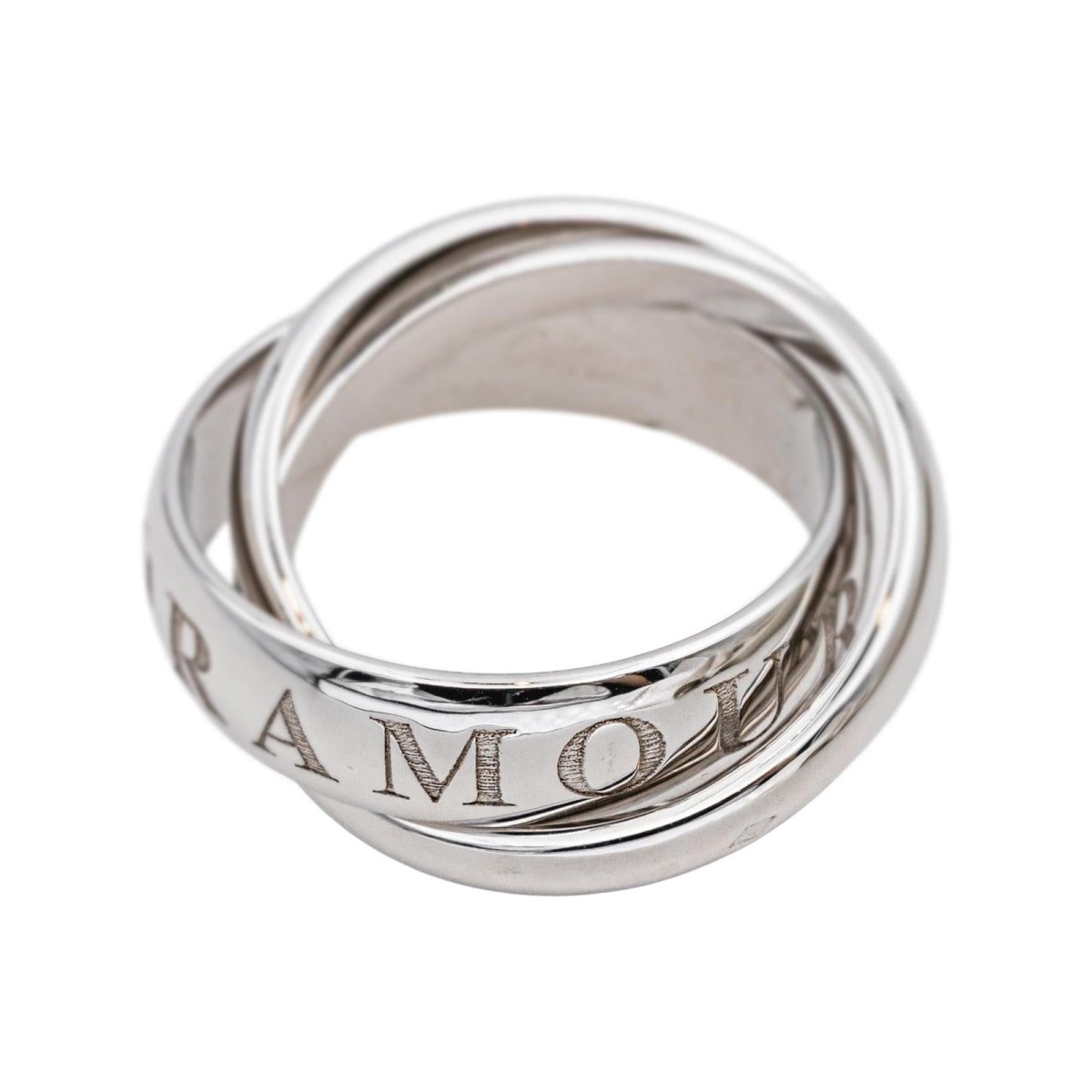 Bague Alliance CARTIER "Trinity" en or blanc - Castafiore