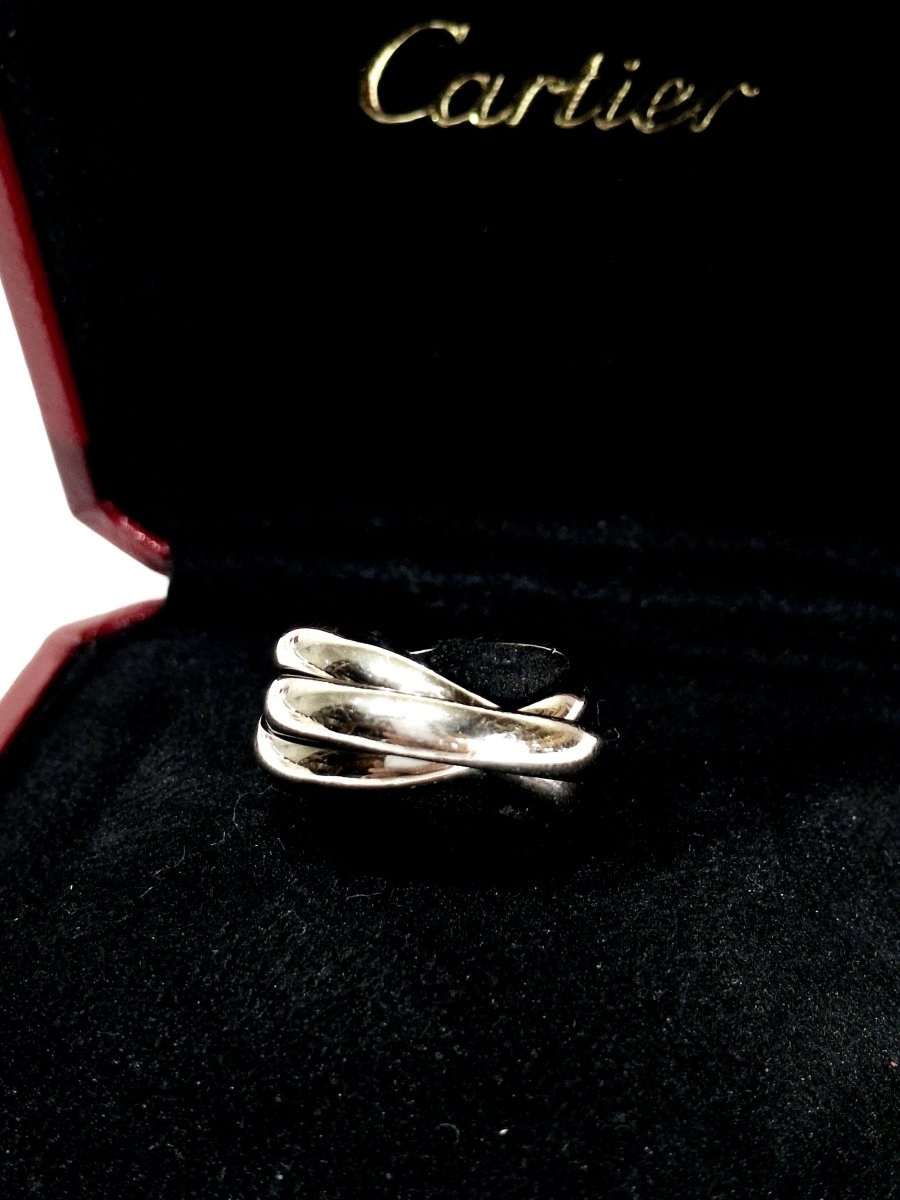 Bague Alliance CARTIER "Trinity" en or blanc - Castafiore
