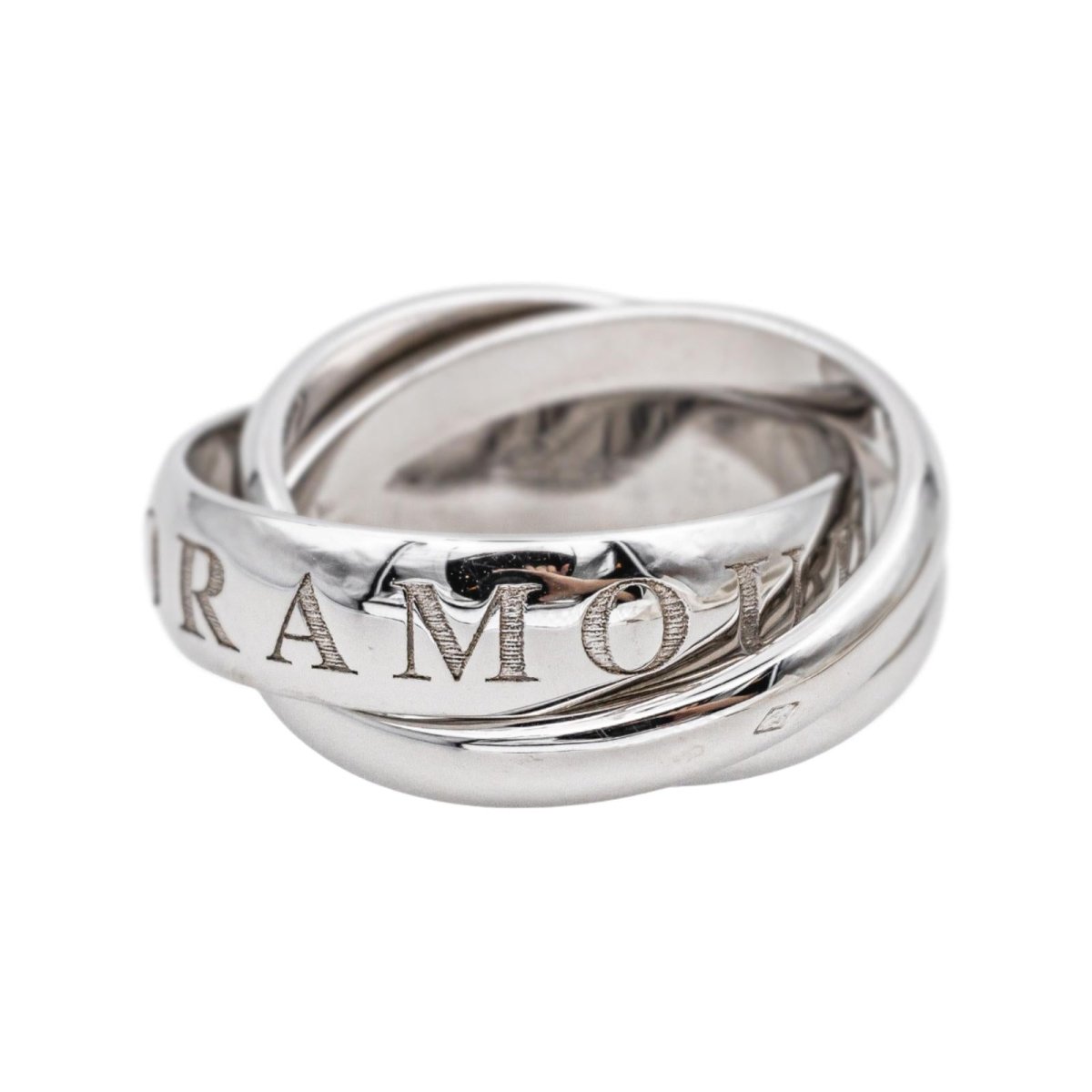 Bague Alliance CARTIER "Trinity" en or blanc - Castafiore