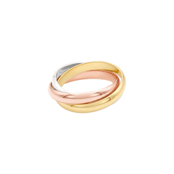 Bague Alliance CARTIER "Trinity » en or blanc, or jaune et or rose - Castafiore