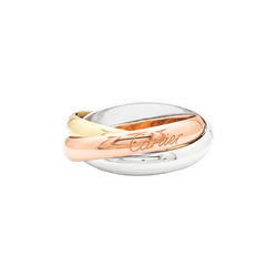 Bague Alliance CARTIER "Trinity" en or blanc, or jaune et or rose - Castafiore