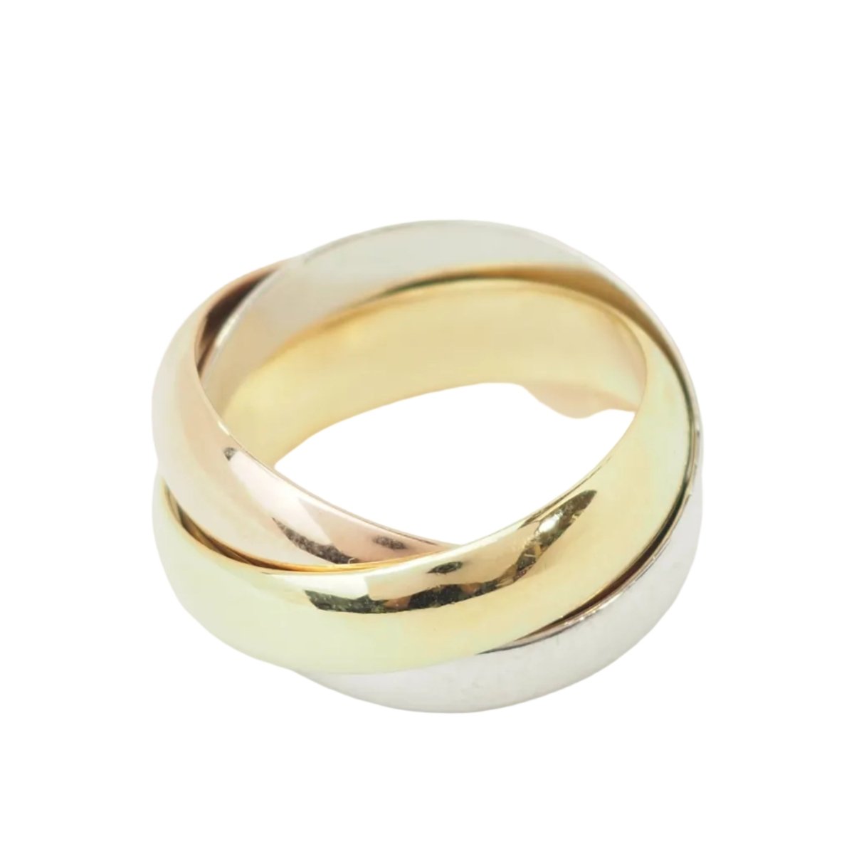 Bague Alliance CARTIER "Trinity" en or blanc, or jaune et or rose - Castafiore