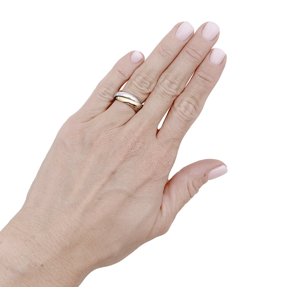 Ring Cartier, "Trinity" model, three-tone gold.