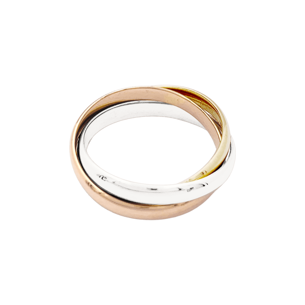 Ring Vintage Cartier, "Trinity", 3 golds.