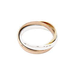 Ring Vintage Cartier, "Trinity", 3 golds.