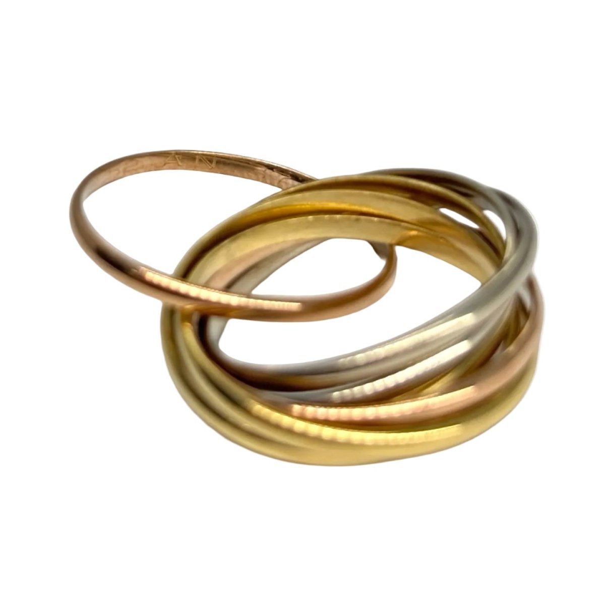 Bague Alliance CARTIER "Trinity" en or blanc, or jaune et or rose - Castafiore