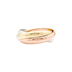 Bague Alliance CARTIER "Trinity" en or blanc, or jaune et or rose - Castafiore