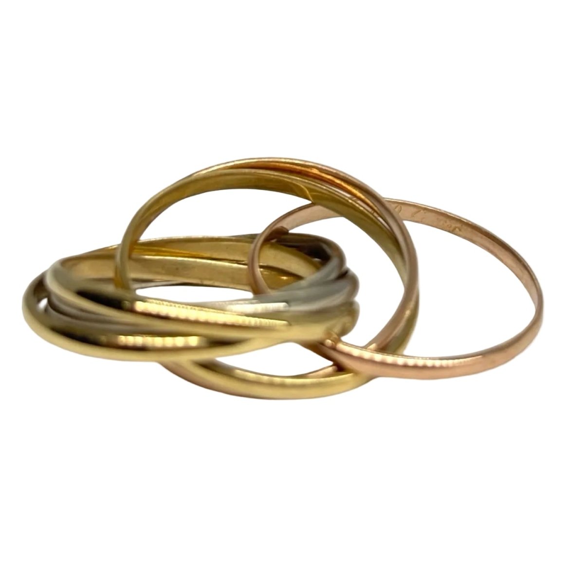Bague Alliance CARTIER "Trinity" en or blanc, or jaune et or rose - Castafiore