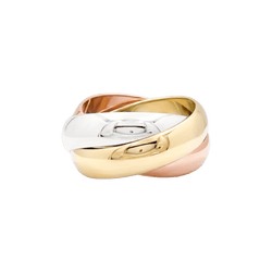 Bague Alliance CARTIER "Trinity" en or blanc, or jaune et or rose - Castafiore