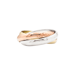 Bague Alliance CARTIER "Trinity" en or blanc, or jaune et or rose - Castafiore