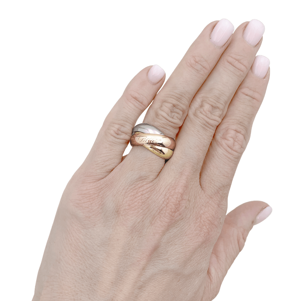 Ring Cartier, "Trinity", yellow gold, white gold, rose gold.