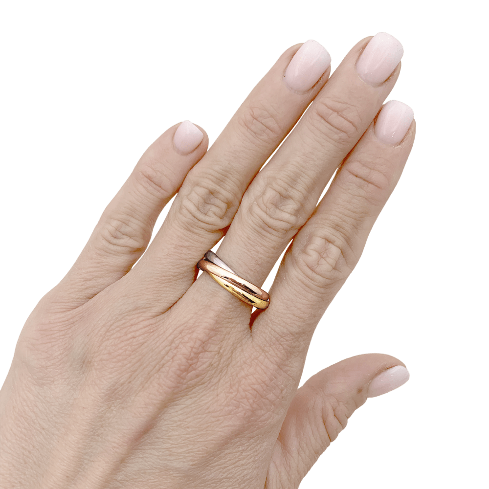 Ring Cartier, "Trinity", 3 gold, small model.