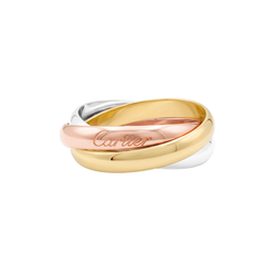 Bague Alliance CARTIER "Trinity » en or blanc, or jaune et or rose - Castafiore