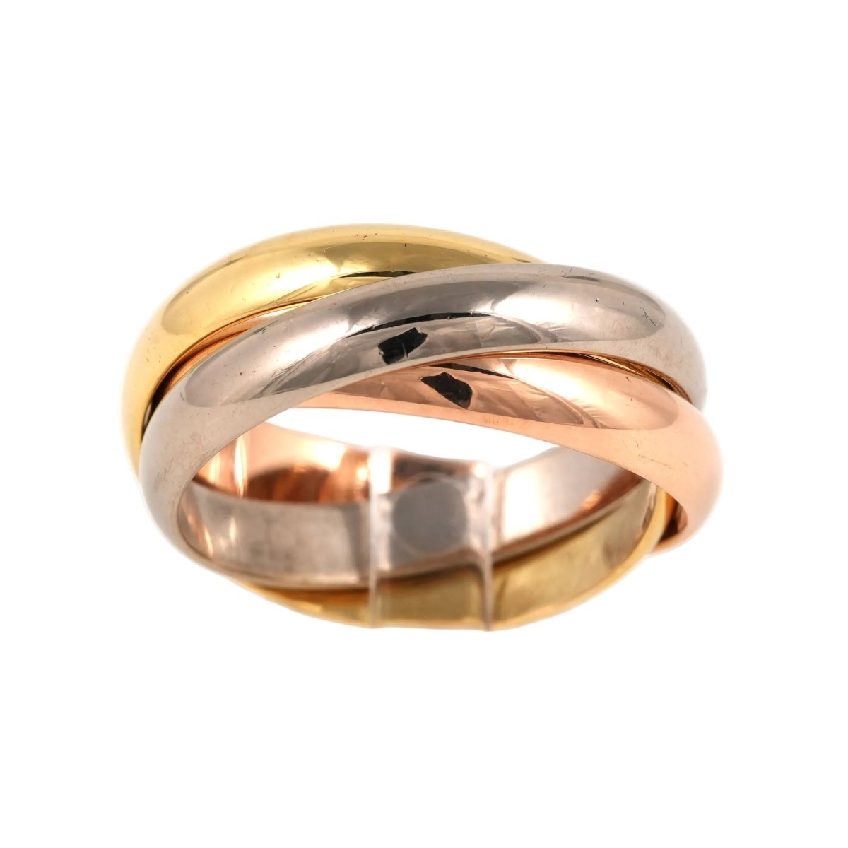 Bague Alliance CARTIER "Trinity" en or blanc, or jaune et or rose - Castafiore