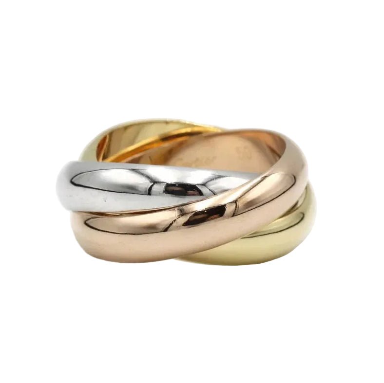 Bague Alliance CARTIER "Trinity" en or blanc, or jaune et or rose - Castafiore