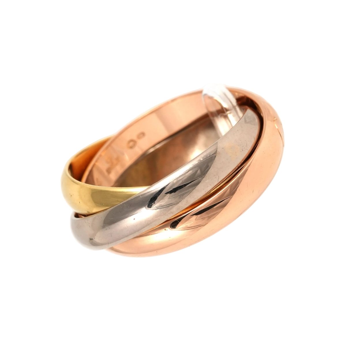 Bague Alliance CARTIER "Trinity" en or blanc, or jaune et or rose - Castafiore