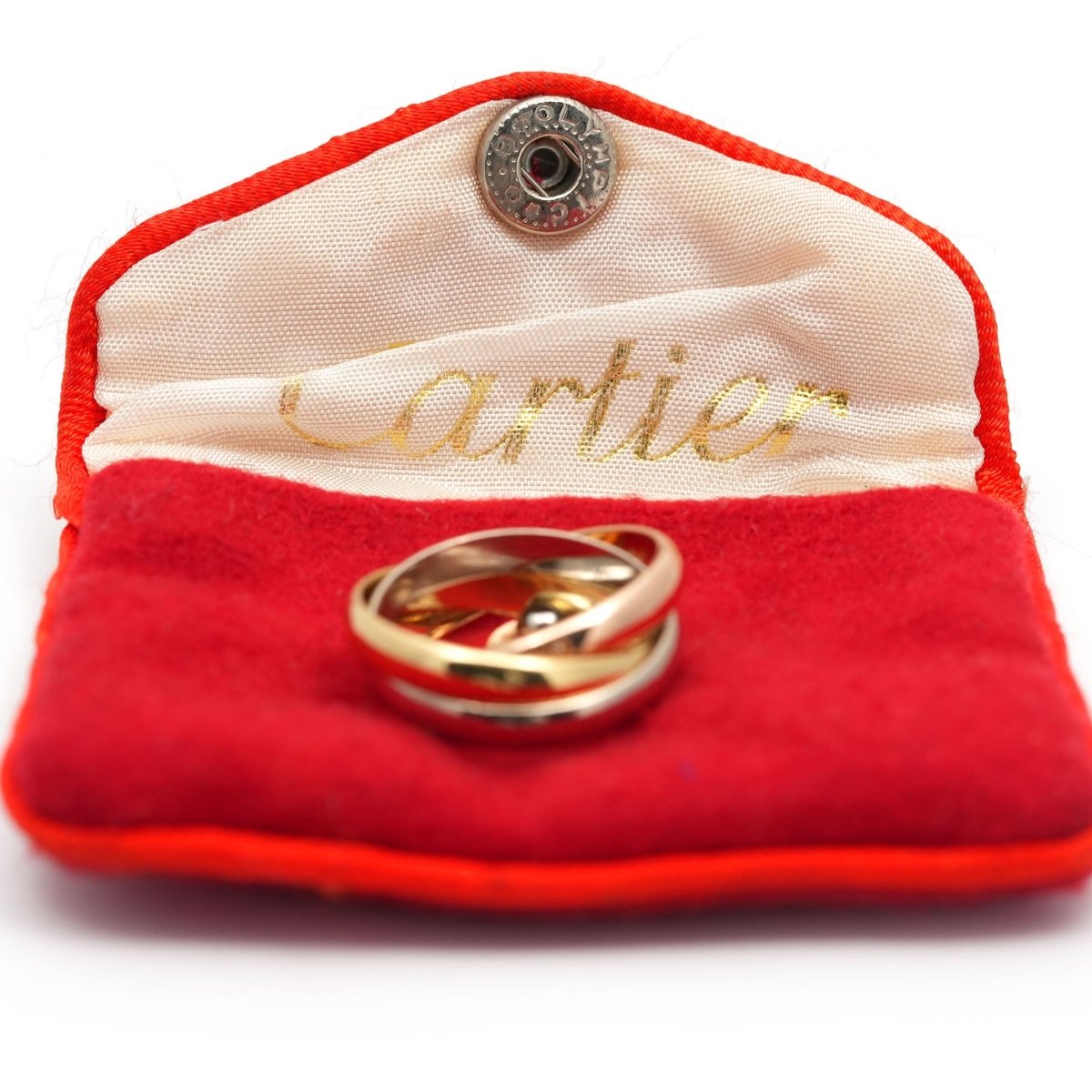 Bague Alliance CARTIER "Trinity" en or blanc, or jaune et or rose - Castafiore