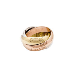 Bague Alliance CARTIER "Trinity" en or blanc, or jaune et or rose - Castafiore
