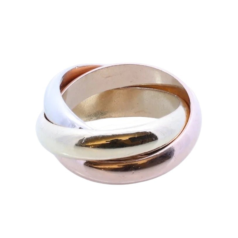 Bague Alliance CARTIER "Trinity" en or blanc, or jaune et or rose - Castafiore