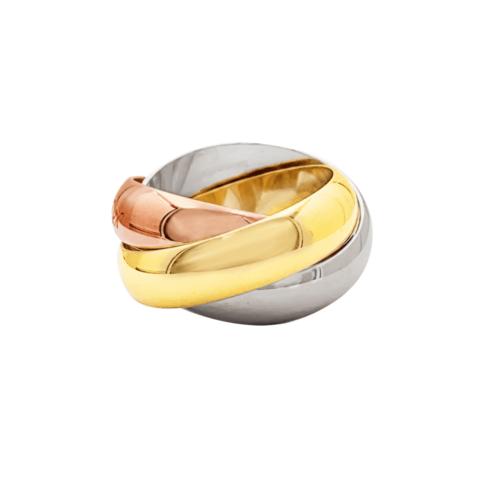 Ring Cartier, "Trinity", yellow gold, white gold, rose gold.