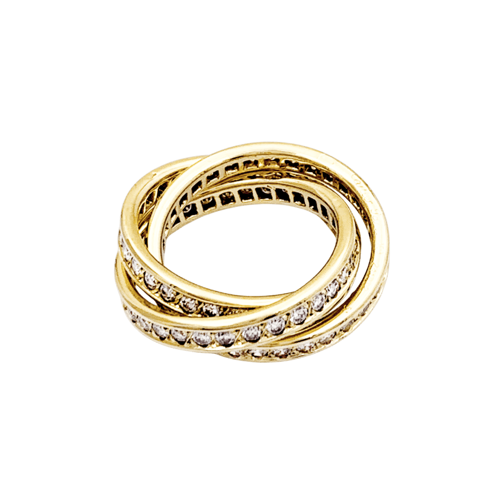 Ring Cartier, "Trinity", yellow gold and diamonds.