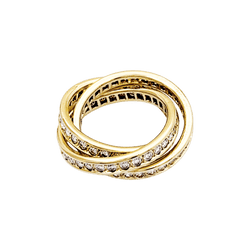 Ring Cartier, "Trinity", yellow gold and diamonds.