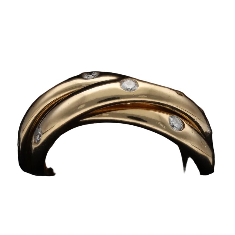Cartier Trinity Alliance diamonds - 18k gold - 15 diamonds - Size 54 - 1992 - Original Box