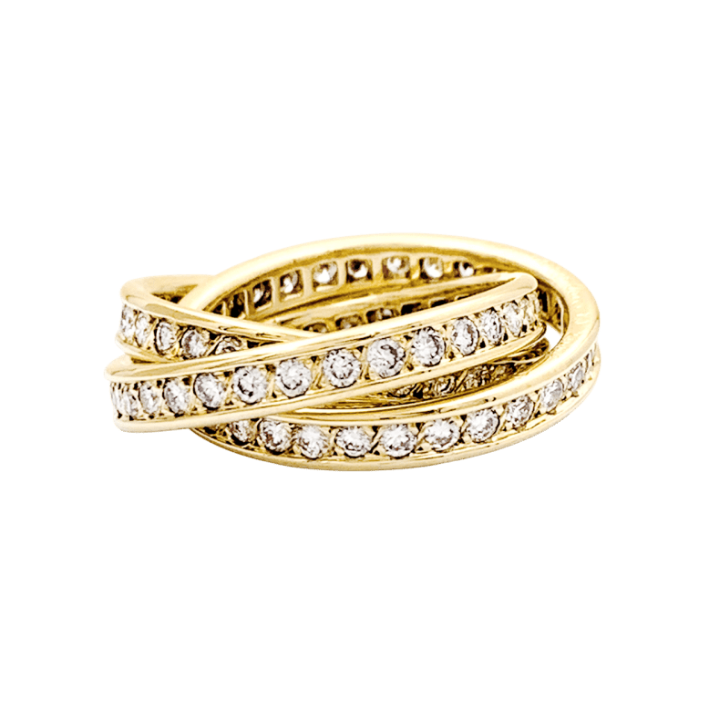 Ring Cartier, "Trinity", yellow gold and diamonds.
