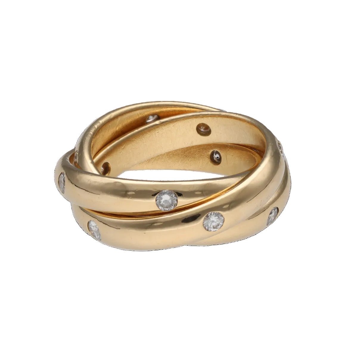 Cartier Trinity Alliance diamonds - 18k gold - 15 diamonds - Size 54 - 1992 - Original Box