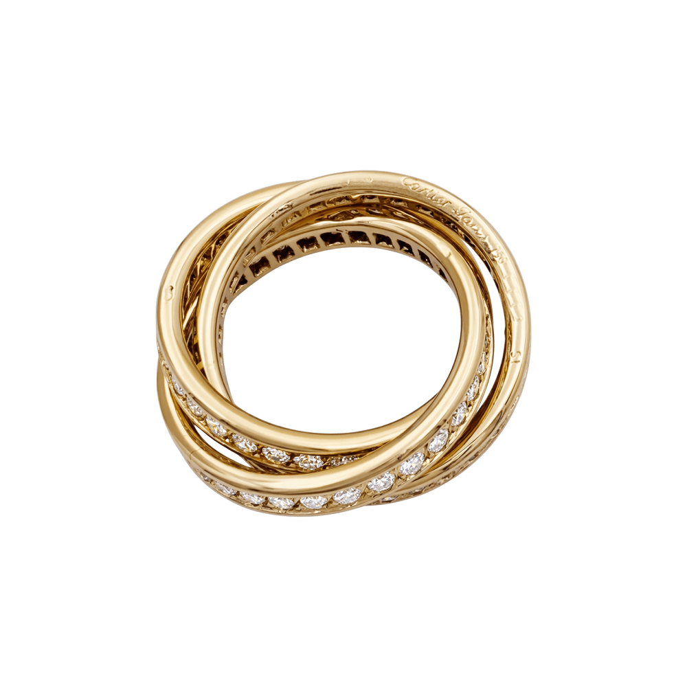 Ring Cartier, "Trinity", yellow gold and diamonds.