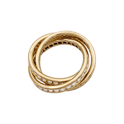 Ring Cartier, "Trinity", yellow gold and diamonds.