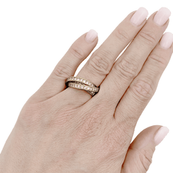 Ring Cartier, "Trinity", yellow gold and diamonds.