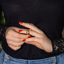 Bague Alliance CARTIER "Trinity" en or jaune, or blanc et or rose - Castafiore