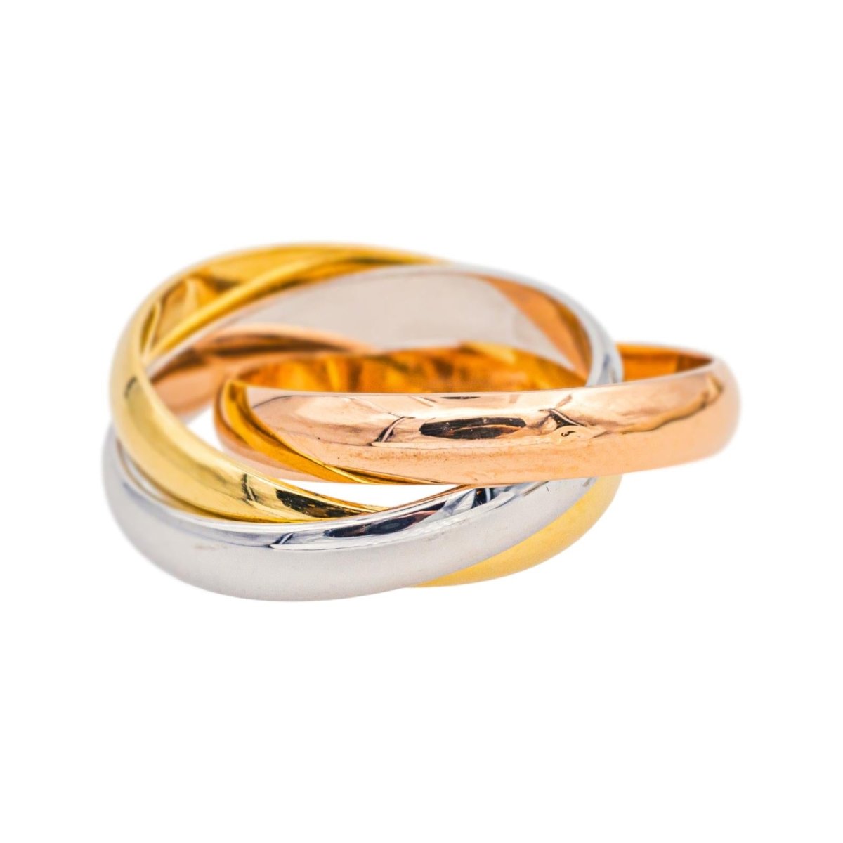 Bague Alliance CARTIER "Trinity" en or jaune, or blanc et or rose - Castafiore
