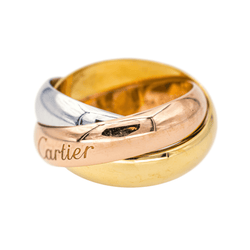 Bague Alliance CARTIER "Trinity" en or jaune, or blanc et or rose - Castafiore