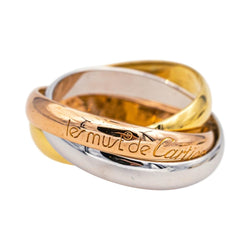 Bague Alliance CARTIER "Trinity" en or jaune, or blanc et or rose - Castafiore