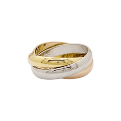 Bague Alliance CARTIER "Trinity" en or jaune, or blanc et or rose - Castafiore