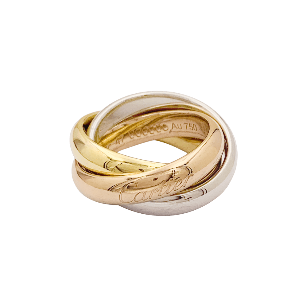 Bague Alliance CARTIER "Trinity" en or jaune, or blanc et or rose - Castafiore