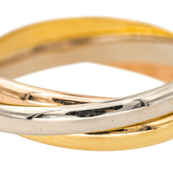 Bague Alliance CARTIER "Trinity" en or jaune, or blanc et or rose - Castafiore