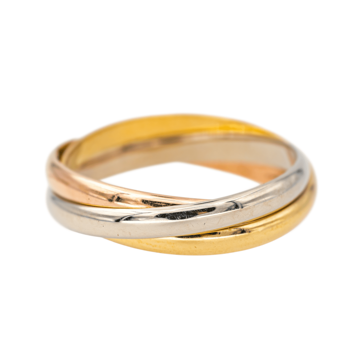 Bague Alliance CARTIER "Trinity" en or jaune, or blanc et or rose - Castafiore
