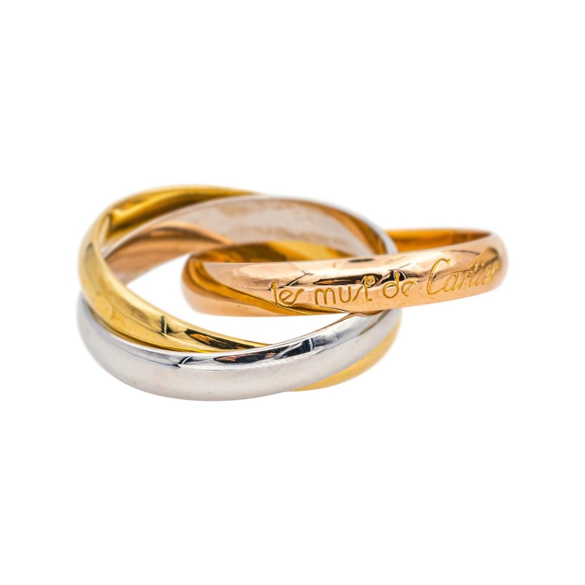 Bague Alliance CARTIER "Trinity" en or jaune, or blanc et or rose - Castafiore
