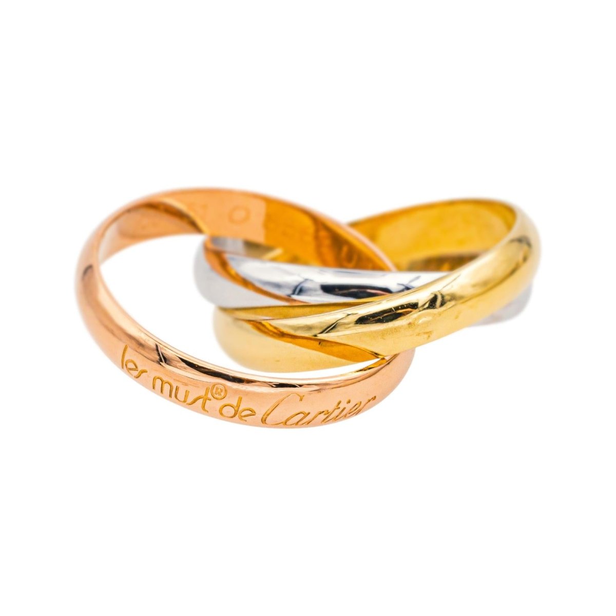 Bague Alliance CARTIER "Trinity" en or jaune, or blanc et or rose - Castafiore