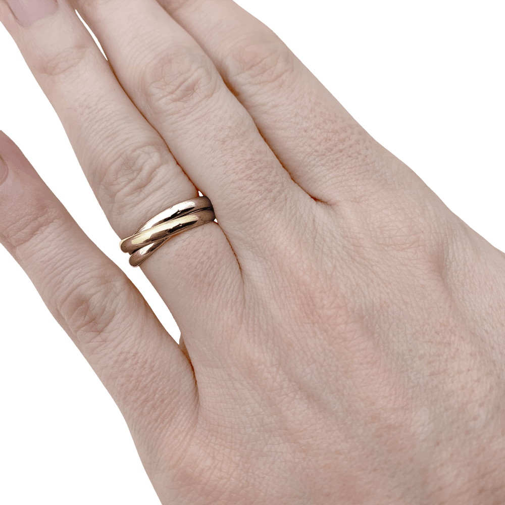 Ring Cartier, "Trinity", three-tone gold.