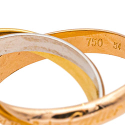 Bague Alliance CARTIER "Trinity" en or jaune, or blanc et or rose - Castafiore
