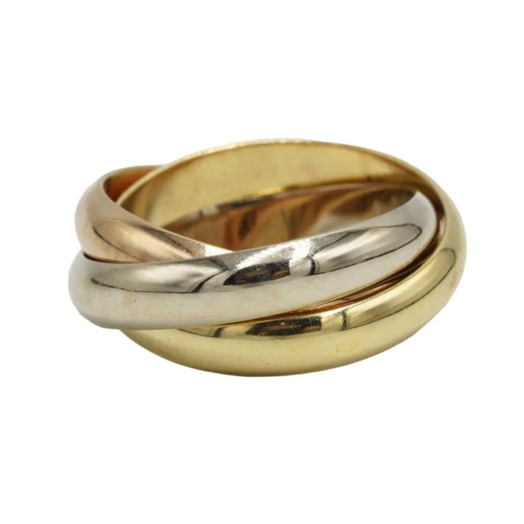 Bague Alliance CARTIER "Trinity" en or jaune, or blanc, et or rose - Castafiore