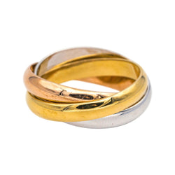 Bague Alliance CARTIER "Trinity" en or jaune, or blanc et or rose - Castafiore
